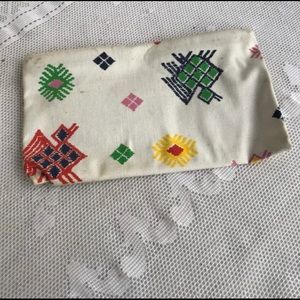 Vintage Tribal Print Change Purse or Makeup Bag